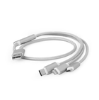 Кабель Cablexpert USB - Apple Lightning/MicroUSB/USB Type-C 1 м Silver (CC-USB2-AM31-1M-S) - зображення 3