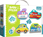 Puzzle Trefl Baby Classic Transport osobowy 4 elementy (5900511360752) - obraz 1