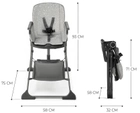 Krzesełko do karmienia Kinderkraft Foldee Grey (KHFOLD00GRY0000) - obraz 8