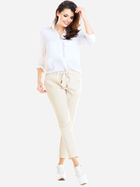 Spodnie slim fit damskie Awama A270 XL Beżowe (5902360537019) - obraz 3