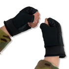 Перчатки тактические с открытыми пальцами чёрный размер L - изображение 1