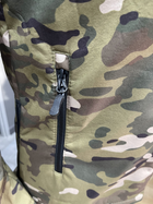 Куртка тактическая на флисе, Мультикам, размер S, подкладка - флис, демисезонная флисовая куртка для военных - изображение 6