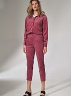 Spodnie slim fit damskie Figl M742 S Różowe (5902194386395) - obraz 3