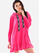 Sukienka dresowa z kapturem damska Awama A419 One Size Różowa (5902360554993) - obraz 4