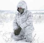 Костюм маскувальний зимовий multicam alpine маскхалат тактичний білий армійський зимовий маскувальний костюм - зображення 3