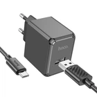 Мережевий зарядний пристрій Hoco CS11A USB чорне + кабель USB to Type-C