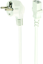 Kabel zasilający Cablexpert CEE7/17-C13 VDE 1.8 m Biały (PC-186W-VDE) - obraz 1