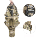 Рюкзак штурмовий наплічник тактичний військовий з кишенею для автомата та знімним РПС поясом YAKEDA 55L Multicam KYF048MU - зображення 3