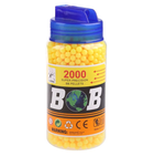 Пульки шарики в колбе BB 8081 для пневматического игрушечного оружия 6 мм. 2000 шт. Желтый От 6 лет