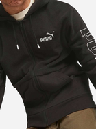 Толстовка на блискавці чоловіча Puma Power Winterized Full-Zip Hoodie Fl 67591401 XL Чорна з принтом (4099683851463) - зображення 3