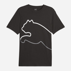 Koszulka męska z nadrukiem Puma Graphics Big Cat Tee 67627201 L Czarna (4099683791035) - obraz 1