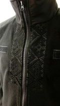 Кофта Tactic4Profi флис черная на молнии с планкой с вышивкой Орнамент размер XL (50) - изображение 4