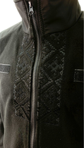 Кофта Tactic4Profi флис черная на молнии с планкой с вышивкой Орнамент размер 4XL (56) - изображение 5