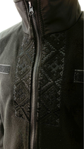Кофта Tactic4Profi фліс чорна на блискавці з планкою з вишивкою Орнамент розмір 5XL (58) - зображення 7