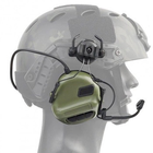 Тактичні навушники з мікрофоном з активним шумоподавленням на шолом типу FAST кріплення в комплекті - зображення 3
