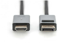 Kabel Digitus DisplayPort – HDMI 4K 30Hz 3 m Black (4016032481256) - obraz 2