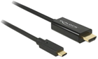 Kabel Delock USB Type-C – HDMI 4K 60 Hz 1 m Black (4043619852901) - obraz 1