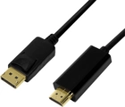 Кабель Logilink DisplayPort 1.2 – HDMI 1.4 1 м Black (4052792052282) - зображення 1