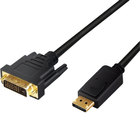 Кабель Logilink DisplayPort 1.2 – DVI 2 м Black (4052792052480) - зображення 1