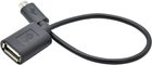 Adapter TB OTG micro-USB – USB Type-A 15 cm Black (5901500505987) - obraz 2