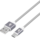 Kabel TB USB Type-A – USB Type-C 1.5 m Grey (5902002186681) - obraz 1