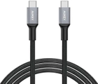 Kabel Aukey Quick Charge USB Type-C – USB Type-C 3A 2 m Black (5902666661609) - obraz 1