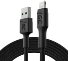 Kabel Green Cell PowerStream USB Type-A – Lightning 2 m Black (5907813963506) - obraz 1