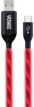 Kabel Yenkee YCU USB – micro-USB 2.0 LED 1 m Red (8590669273546) - obraz 1