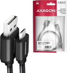 Kabel Axagon micro-USB – USB Type-A 2.0 2 m Black (8595247905888) - obraz 1