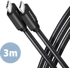 Kabel Axagon USB Type-C – USB Type-C 3.2 Gen 1 3 m Black (8595247906830) - obraz 1