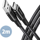 Kabel Axagon USB Type-C – USB Type-A 2.0 2 m Black (8595247906861)