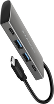 USB-hub Axagon HMC 2 x USB-A + 2 x USB-C 3.2 Gen 2 0.13 m (8595247905437) - obraz 1