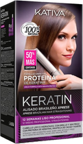 Zestaw do pielęgnacji włosów Kativa Keratin Brazilian Straightening Xpress szampon 50 ml + maska lecznicza 150 ml + odżywka 30 ml (7750075042681)