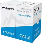 Kabel Lanberg SFTP Cat 6 CU 305 m Grey (5901969421828) - obraz 1