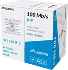 Кабель Lanberg UTP Cat 5e 100Mb/s 305 м cca Red (5901969427622) - зображення 1