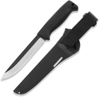 Нож Peltonen M95, без покрытия, чёрный, черный композитный чехол (FJP144) - изображение 2