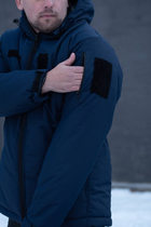 Куртка чоловіча зимова ДСНС Thermo-Loft з липучками під шеврони темно-синій XL - зображення 4