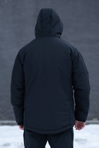 Чоловіча зимова куртка Thermo-Loft поліція із липучками під шеврони чорна XL - зображення 2