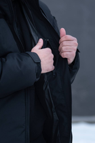 Чоловіча зимова куртка Thermo-Loft поліція із липучками під шеврони чорна 2XL - зображення 5