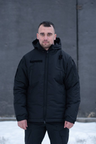 Чоловіча зимова куртка Thermo-Loft поліція із липучками під шеврони чорна M - зображення 6