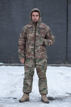 Чоловіча тактична куртка з підкладкою Omni-Heat мультикам з липучками під шеврони 3XL - зображення 3