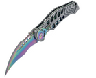 Спасательный Складной Нож для Выживания Joker Spring Assisted Rainbow JKR762 - изображение 5