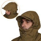 Куртка тактическая демисезонная мужская для силовых структур Stalker SoftShell Койот (7346), XXL - изображение 5