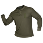 Поло футболка тактическая мужская с длинным рукавом для силовых структур CM Олива (7368), S - изображение 1