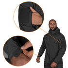 Куртка тактическая демисезонная мужская для силовых структур Stalker SoftShell Черная (7226), XL - изображение 4