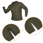 Поло футболка тактична чоловіча тактична з довгим рукавом для силових структур CM Оліва (7368), L - зображення 5