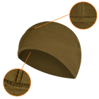 Шапка тактическая флисовая универсальная для силовых структур Beanie 2.0 Himatec Pro Койот (7247), L - изображение 4