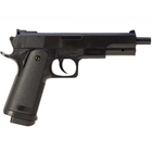 Детский страйкбольный пистолет Colt 1911 с пластиковым глушителем Galaxy G053B механический - изображение 4