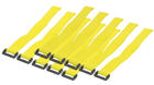 Набір кабельних стяжок Logilink 10 шт жовтий (KAB0015) - зображення 1