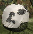 Кавер тактический белый клякса для шлема на каску кавер белый на каску с ушами чехол на шолом - изображение 1